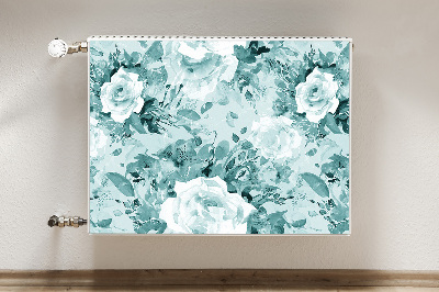 Magnetiskt radiatorskydd Blå blommor