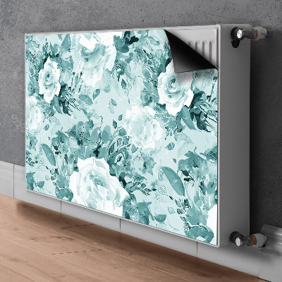 Magnetiskt radiatorskydd Blå blommor