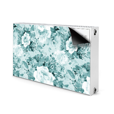 Magnetiskt radiatorskydd Blå blommor