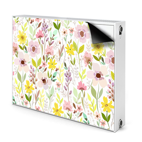 Magnetisk radiatorkåpa Färgglada blommor