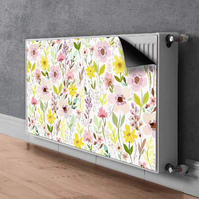 Magnetisk radiatorkåpa Färgglada blommor