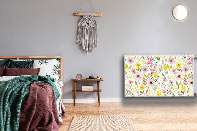 Magnetisk radiatorkåpa Färgglada blommor