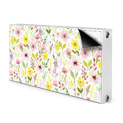 Magnetisk radiatorkåpa Färgglada blommor