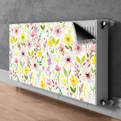 Magnetisk radiatorkåpa Färgglada blommor
