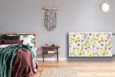 Magnetisk radiatorkåpa Färgglada blommor