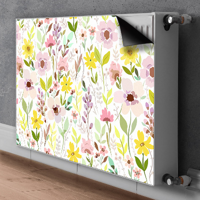 Magnetisk radiatorkåpa Färgglada blommor