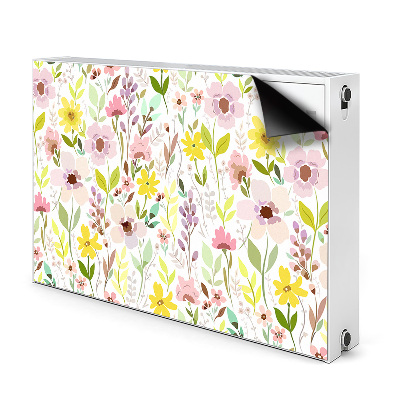 Magnetisk radiatorkåpa Färgglada blommor
