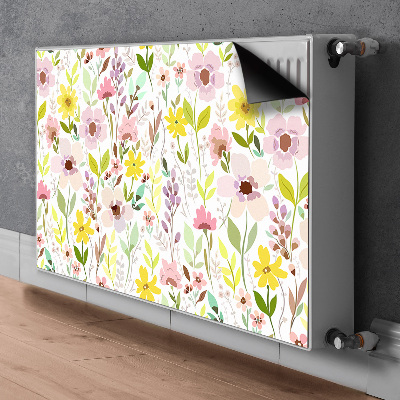 Magnetisk radiatorkåpa Färgglada blommor