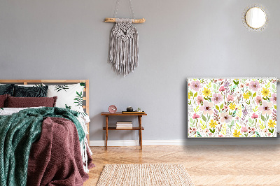 Magnetisk radiatorkåpa Färgglada blommor