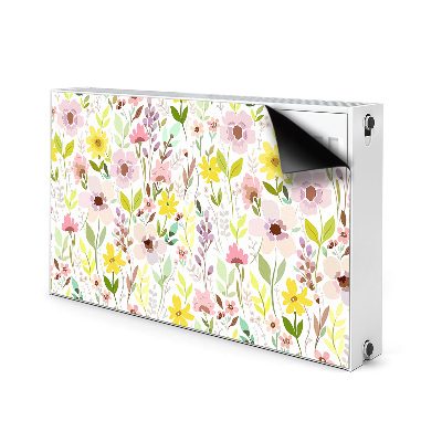Magnetisk radiatorkåpa Färgglada blommor