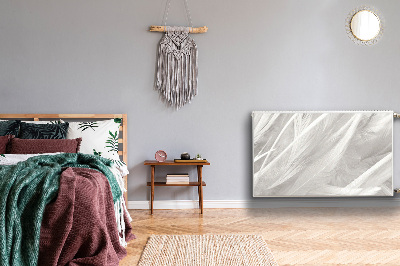 Magnetisk radiatorkåpa Vackra vita fjädrar