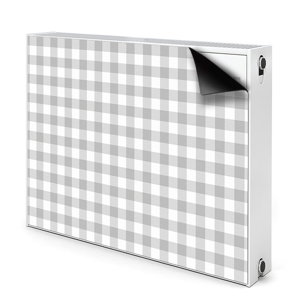Magnetiskt radiatorskydd Grårutigt mönster