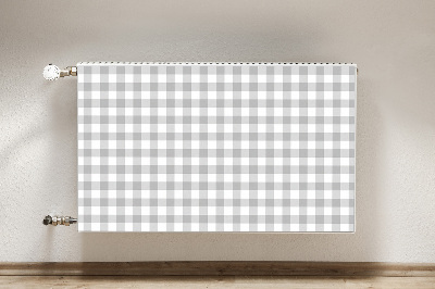 Magnetiskt radiatorskydd Grårutigt mönster
