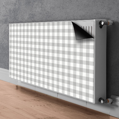 Magnetiskt radiatorskydd Grårutigt mönster
