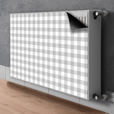 Magnetiskt radiatorskydd Grårutigt mönster