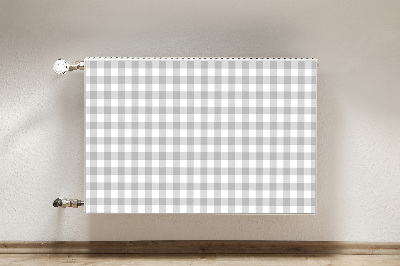 Magnetiskt radiatorskydd Grårutigt mönster