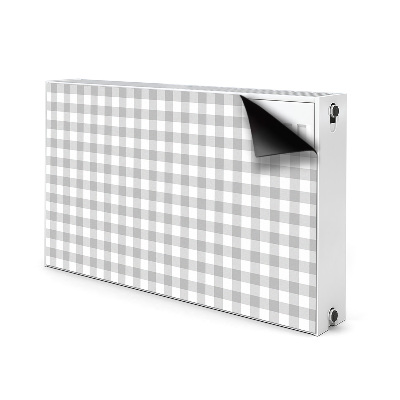 Magnetiskt radiatorskydd Grårutigt mönster