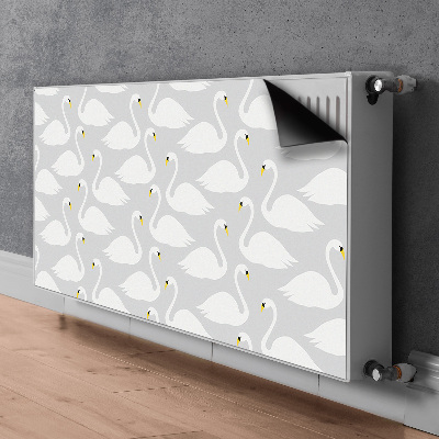 Magnetiskt radiatorskydd Vita svanar