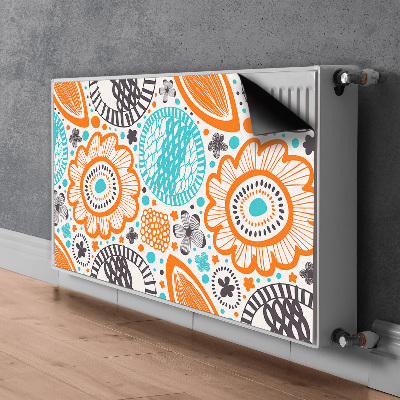 Magnetiskt radiatorskydd Pastellblommor
