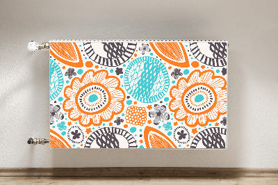 Magnetiskt radiatorskydd Pastellblommor