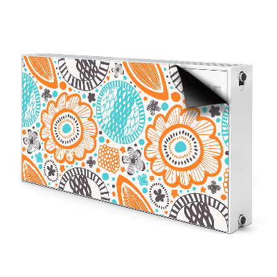 Magnetiskt radiatorskydd Pastellblommor