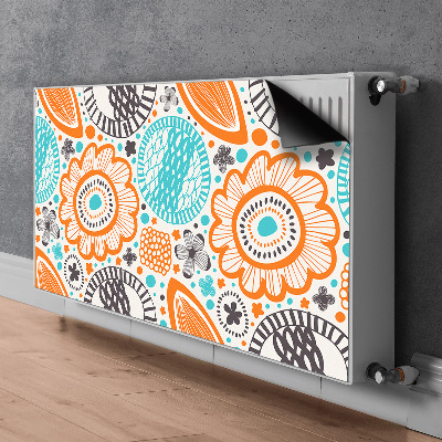 Magnetiskt radiatorskydd Pastellblommor
