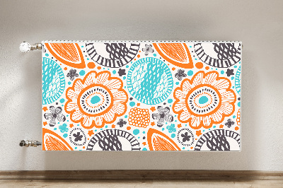 Magnetiskt radiatorskydd Pastellblommor