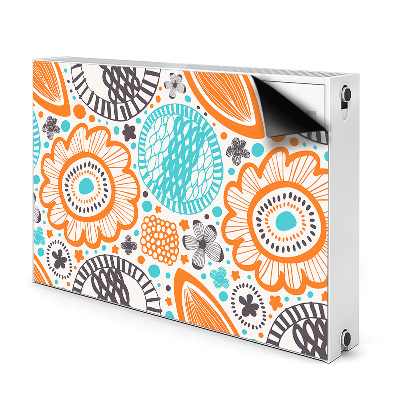 Magnetiskt radiatorskydd Pastellblommor