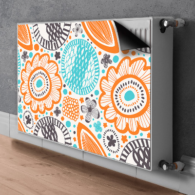 Magnetiskt radiatorskydd Pastellblommor