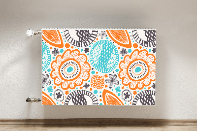 Magnetiskt radiatorskydd Pastellblommor
