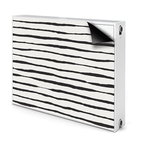 Magnetisk radiatorkåpa Svarta linjer