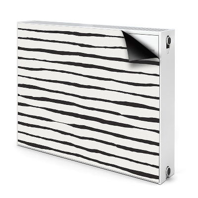 Magnetisk radiatorkåpa Svarta linjer