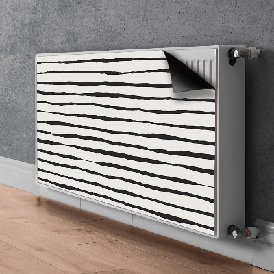 Magnetisk radiatorkåpa Svarta linjer