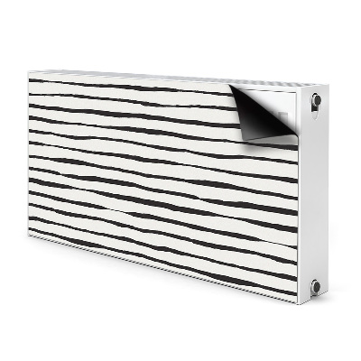 Magnetisk radiatorkåpa Svarta linjer