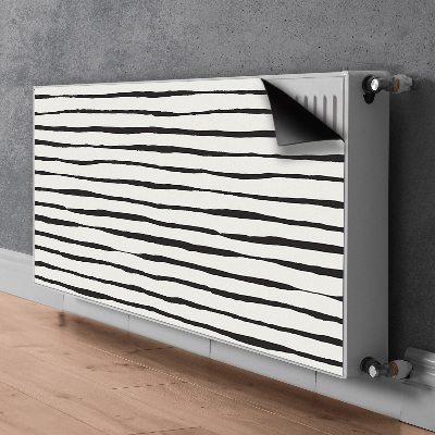Magnetisk radiatorkåpa Svarta linjer