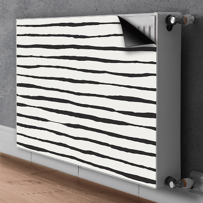 Magnetisk radiatorkåpa Svarta linjer
