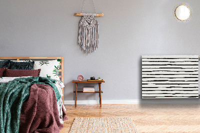Magnetisk radiatorkåpa Svarta linjer