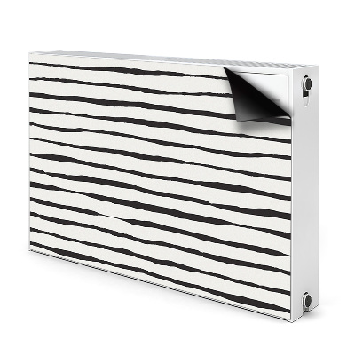 Magnetisk radiatorkåpa Svarta linjer