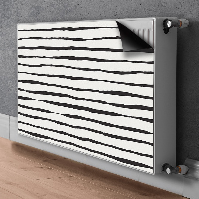 Magnetisk radiatorkåpa Svarta linjer