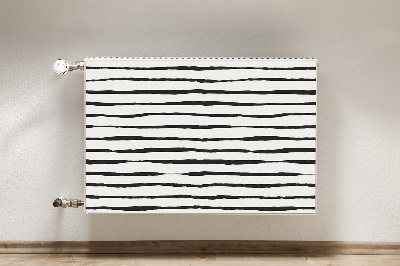 Magnetisk radiatorkåpa Svarta linjer