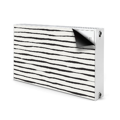 Magnetisk radiatorkåpa Svarta linjer