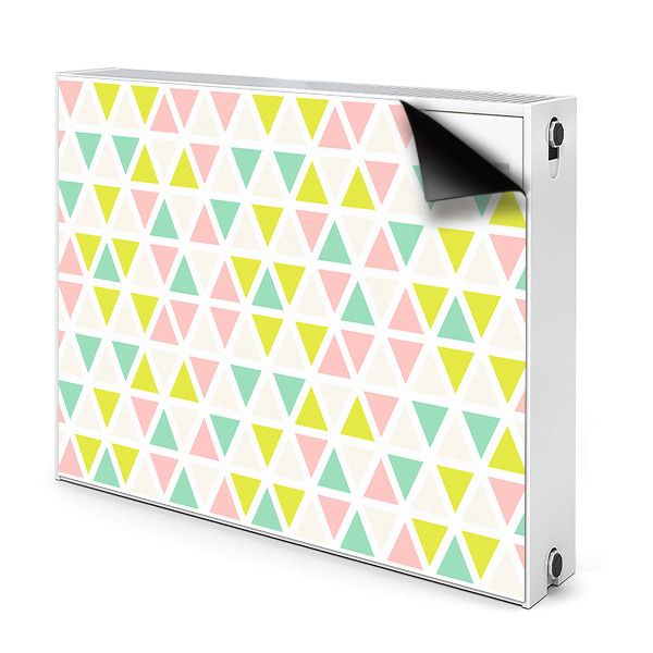 Magnetisk radiatorkåpa Färgglada trianglar