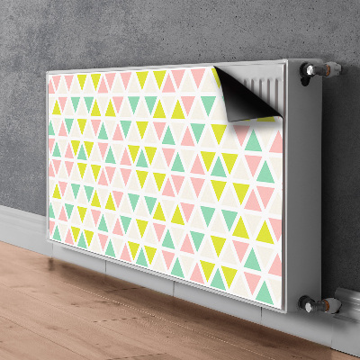 Magnetisk radiatorkåpa Färgglada trianglar