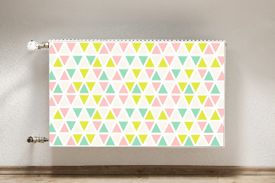 Magnetisk radiatorkåpa Färgglada trianglar