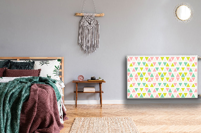 Magnetisk radiatorkåpa Färgglada trianglar