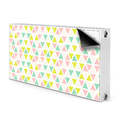 Magnetisk radiatorkåpa Färgglada trianglar