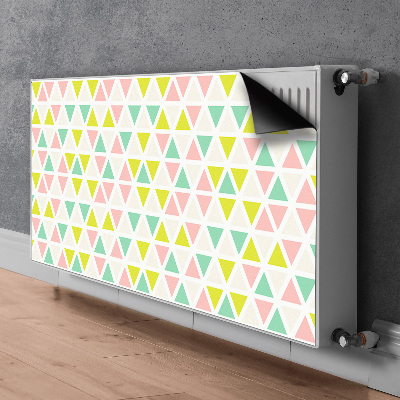 Magnetisk radiatorkåpa Färgglada trianglar