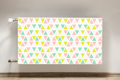 Magnetisk radiatorkåpa Färgglada trianglar