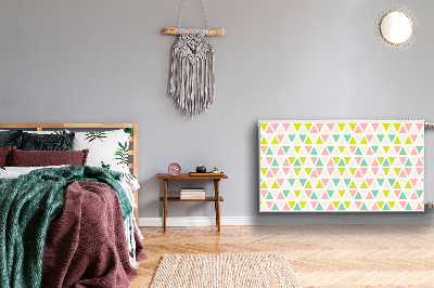 Magnetisk radiatorkåpa Färgglada trianglar