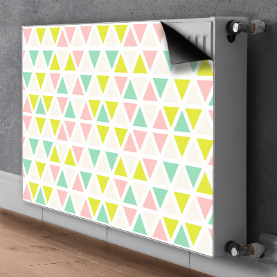 Magnetisk radiatorkåpa Färgglada trianglar